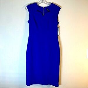 Tahari by Arthur S Levine Royal Blue Sleeveless Sheath Dress.  4. NWT.